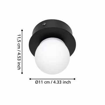 Vägg-/Taklampa Mosiano - Svart - Belysning - Inomhusbelysning & lampor - Taklampor & takbelysning - Plafond