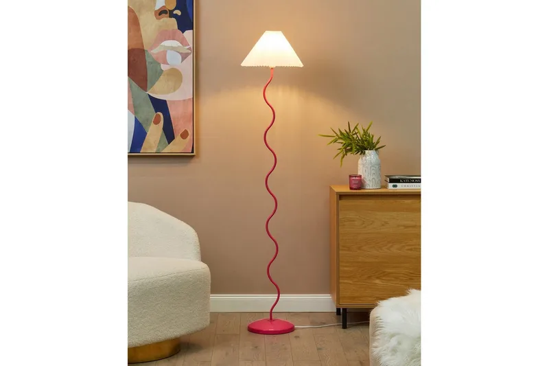 Montecristo Golvlampa 161 cm - Rosa/Vit - Belysning - Inomhusbelysning & lampor - Golvlampor & golvbelysning