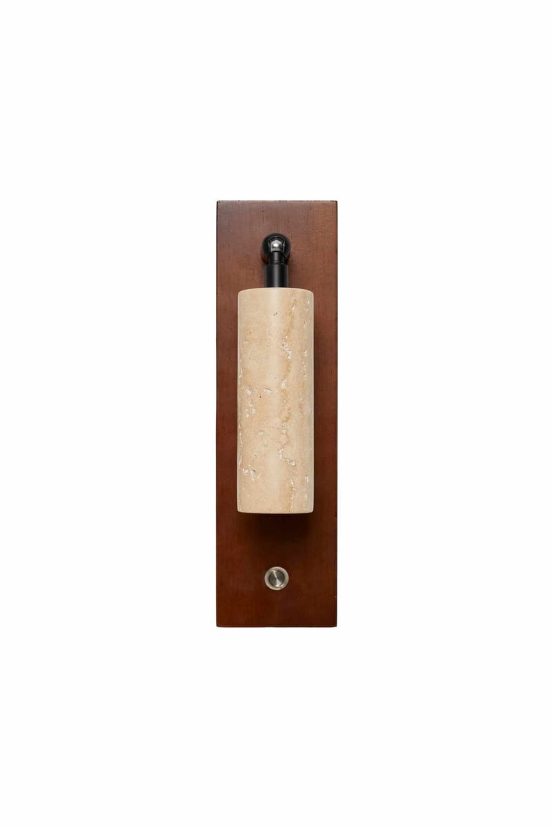 Orvyn Vägglampa 13 cm, Beige Valnöt