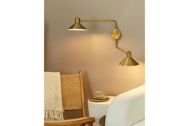 Paleki Vägglampa E27 E27 - Guld - Belysning - Inomhusbelysning & lampor - Vägglampor & väggbelysning