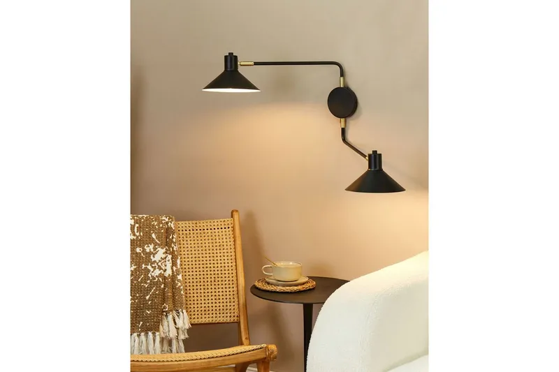 Paleki Vägglampa E27 - Svart - Belysning - Inomhusbelysning & lampor - Vägglampor & väggbelysning