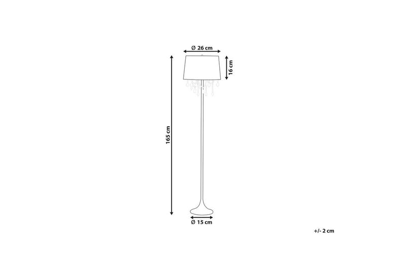 Pianose Golvlampa 165 cm - Silver/Vit - Belysning - Inomhusbelysning & lampor - Golvlampor & golvbelysning