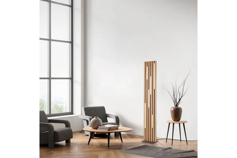 Q-Akustik Paul Neuhaus Golvlampa - Wood - Belysning - Inomhusbelysning & lampor - Golvlampor & golvbelysning