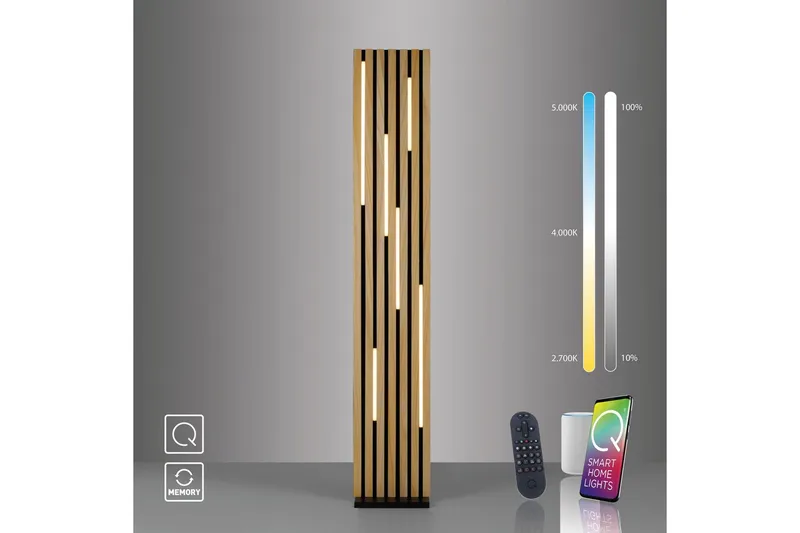 Q-Akustik Paul Neuhaus Golvlampa - Wood - Belysning - Inomhusbelysning & lampor - Golvlampor & golvbelysning