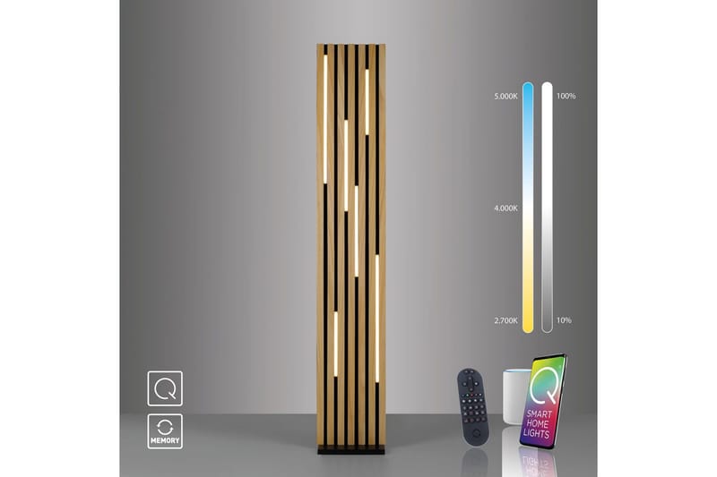 Q-Akustik Paul Neuhaus Golvlampa - Wood - Belysning - Inomhusbelysning & lampor - Golvlampor & golvbelysning