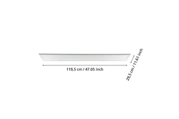 Rasterbelysning Eglo LED-Panel 4000K 1200x300 mm - Vit - Belysning - Inomhusbelysning & lampor - Vägglampor & väggbelysning