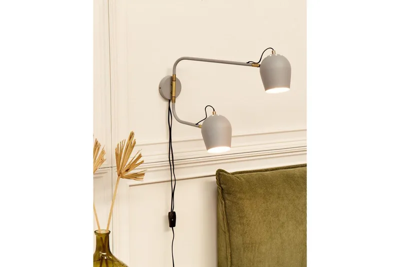 Alvarita Vägglampa E27 - Ljusgrå - Belysning - Inomhusbelysning & lampor - Sänglampa - Sänglampa vägg