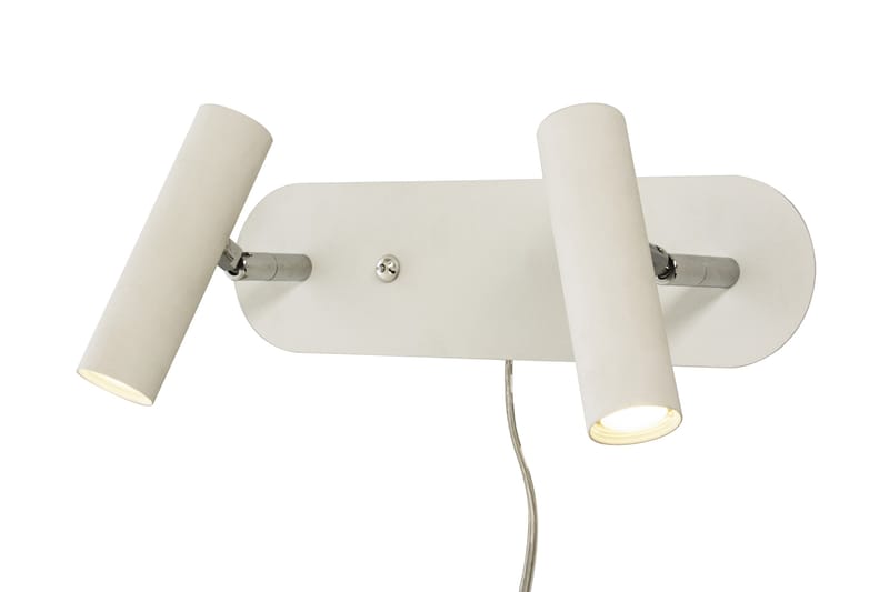 ARTIC Vägglampa Dubbel Vit/Krom - Scan Lamps - Sovrumslampa - Vägglampor & väggbelysning - Sänglampa vägg - Läslampa vägg