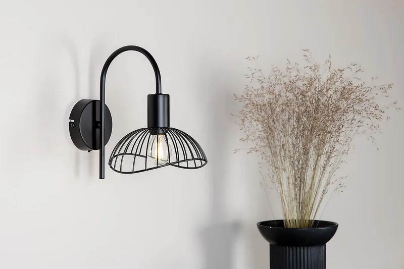 Elsa Vägglampa Dimbar LED Stor - Svart - Belysning - Inomhusbelysning & lampor - Sänglampa - Sänglampa vägg