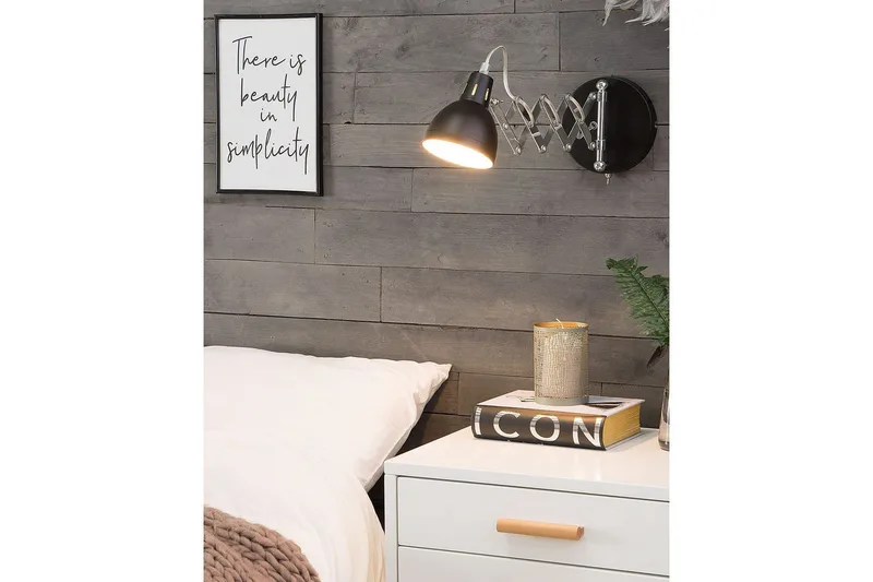 Klarve Vägglampa E14 - Svart - Belysning - Inomhusbelysning & lampor - Sänglampa - Sänglampa vägg