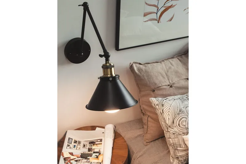 Narve Vägglampa 2 st E27 - Svart - Belysning - Inomhusbelysning & lampor - Sänglampa - Sänglampa vägg