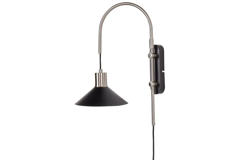 Ozmi Vägglampa E27 E27, Silver/Svart