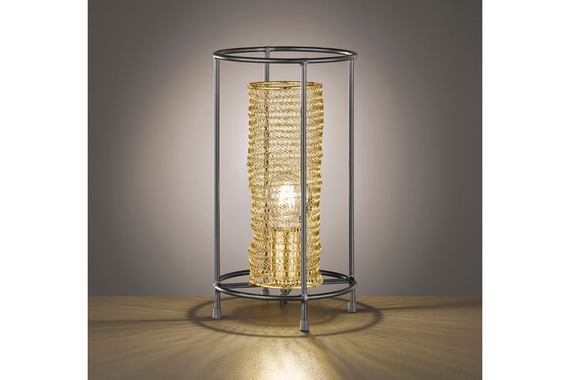 CLARYN Bordslampa Guld - Sängbordslampa - Sovrumslampa - Fönsterlampa på fot - Nätlampa - Bordslampor & bordsbelysning