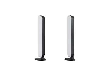 Game LED Bordslampa 2-pack svart RGB - Svart - Belysning - Inomhusbelysning & lampor - Sänglampa - Sängbordslampa