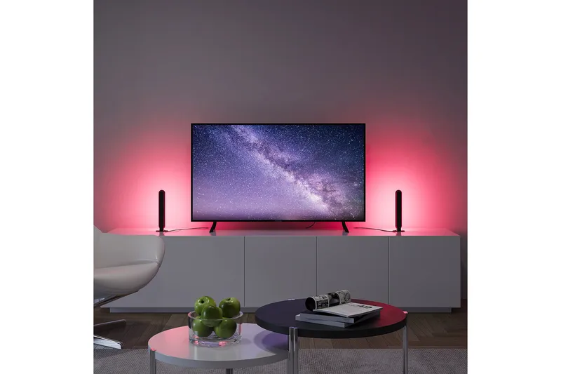 Game LED Bordslampa 2-pack svart RGB - Svart - Belysning - Inomhusbelysning & lampor - Sänglampa - Sängbordslampa