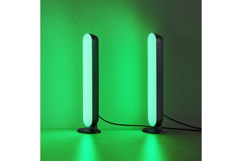 Game LED Bordslampa 2-pack svart RGB - Svart - Belysning - Inomhusbelysning & lampor - Sänglampa - Sängbordslampa