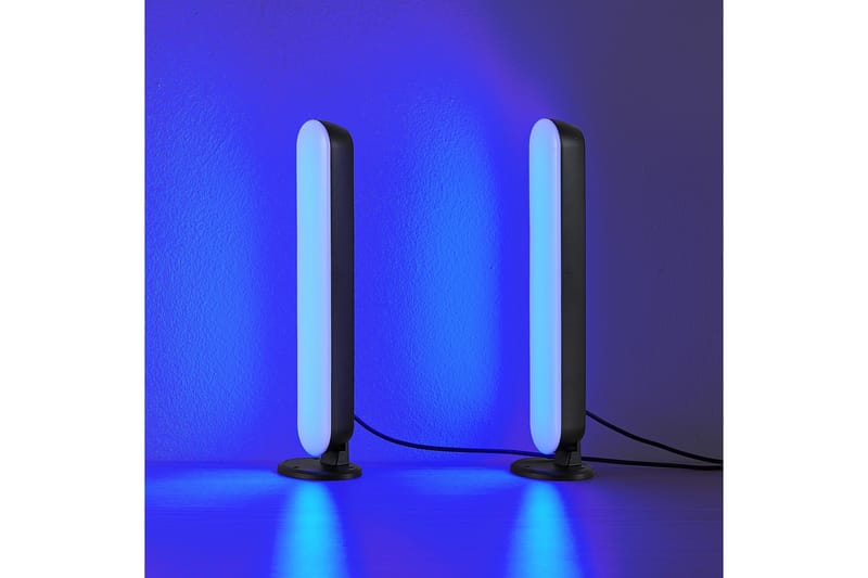 Game LED Bordslampa 2-pack svart RGB - Svart - Belysning - Inomhusbelysning & lampor - Sänglampa - Sängbordslampa