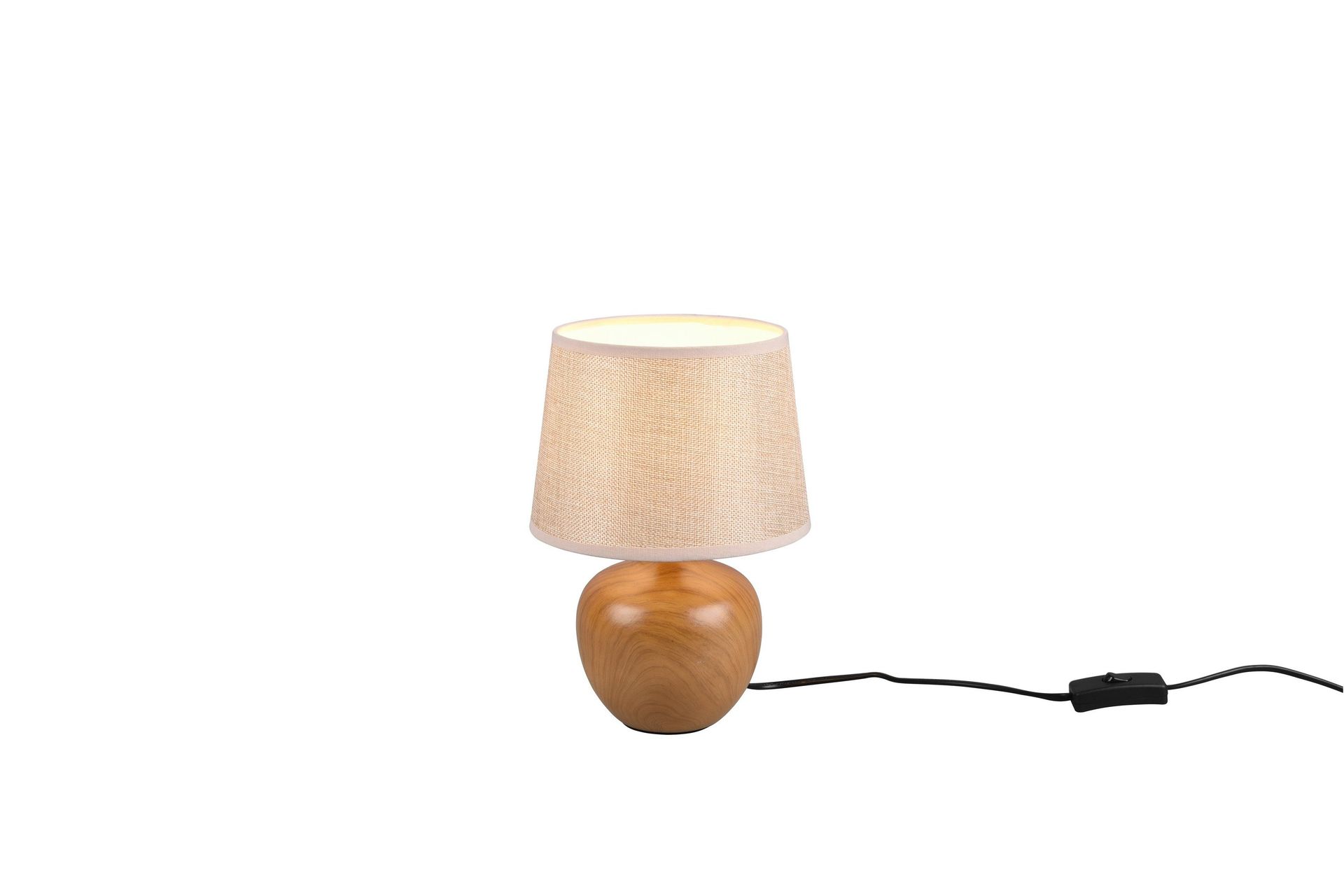luxor bordslampa 26cm e14 beige/ trä - beige/trä