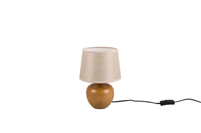 Luxor Bordslampa 26cm E14 beige/ trä - Beige/Trä - Belysning - Inomhusbelysning & lampor - Sänglampa - Sängbordslampa