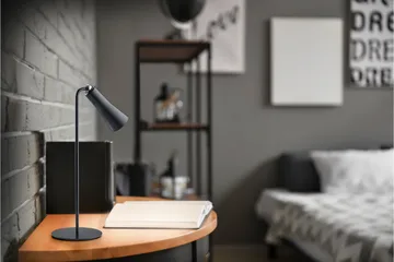 Maxi LED Bordslampa mattsvart uppladdningsbar - Matt svart - Belysning - Inomhusbelysning & lampor - Sänglampa - Sängbordslampa