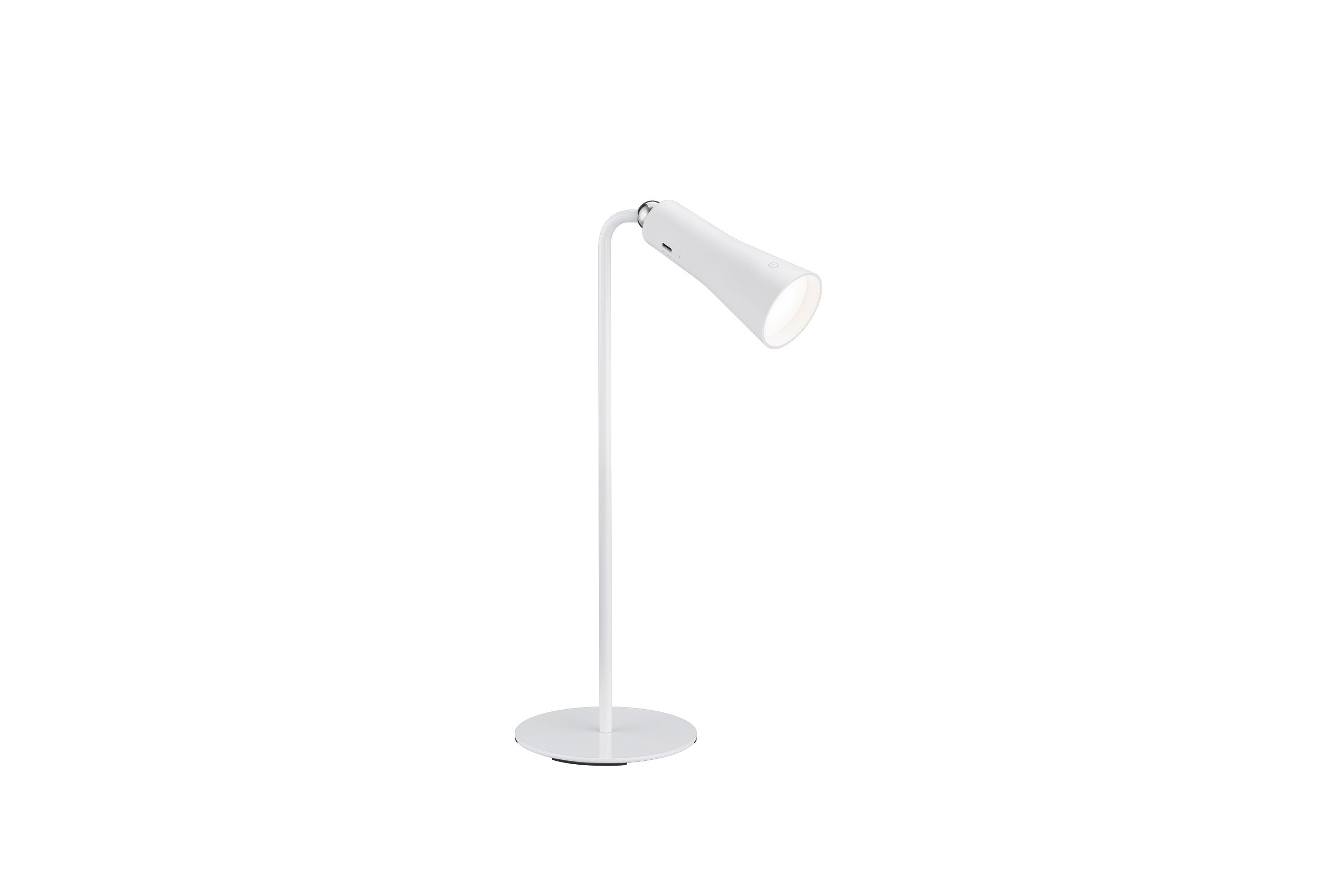 maxi led-bordslampa mattvit uppladdningsbar - matt vit