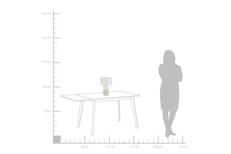 Navia Bordslampa 30 cm - Vit - Belysning - Inomhusbelysning & lampor - Sänglampa - Sängbordslampa