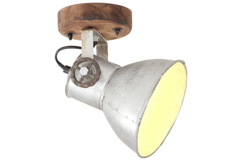 Industriell vägglampa/taklampa 2 st silver 20x25 cm E27 - Silver - Belysning - Inomhusbelysning & lampor - Sänglampa - Sänglampa vägg