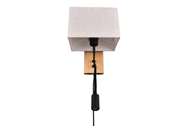 NILAM Vägglampa Med Läslampa 25cm LED+ E27 Naturligt trä - Trä/Beige - Belysning - Inomhusbelysning & lampor - Sänglampa - S�änglampa vägg