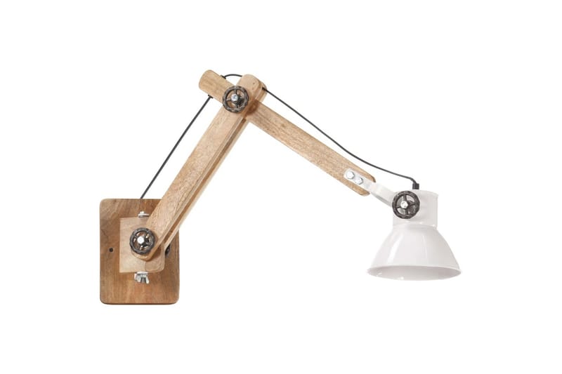 Vägglampa industriell stil vit rund E27 - Vit - Belysning - Inomhusbelysning & lampor - Sänglampa - Sänglampa vägg