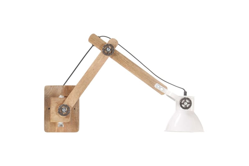 Vägglampa industriell stil vit rund E27 - Vit - Belysning - Inomhusbelysning & lampor - Sänglampa - Sänglampa vägg
