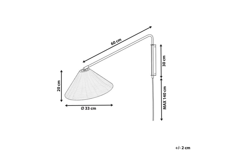 Thirassia Vägglampa E27 - Svart/Natur - Belysning - Inomhusbelysning & lampor - Sänglampa - Sänglampa vägg