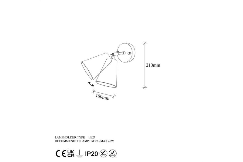 Vägglampa Avraen Svart / Rany - Svart / Rany - Belysning - Inomhusbelysning & lampor - Sänglampa - Sänglampa vägg