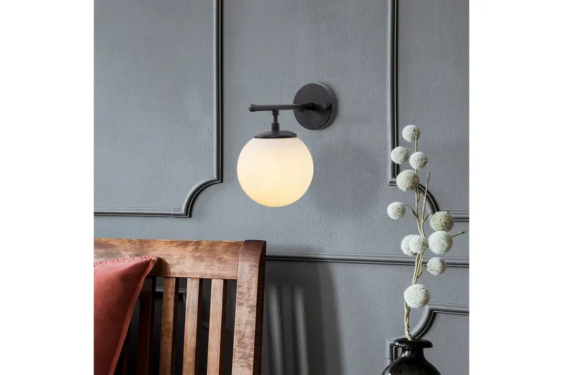 Vägglampa Berriarenr Svart / Grädde - Svart / Grädde - Belysning - Inomhusbelysning & lampor - Sänglampa - Sänglampa vägg