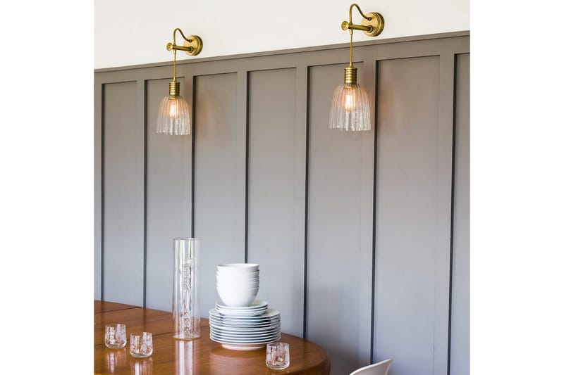 Vägglampa Elstead Lighting Douille Åldrad mässing - Åldrad mässing - Belysning - Inomhusbelysning & lampor - Sänglampa - Sänglampa vägg