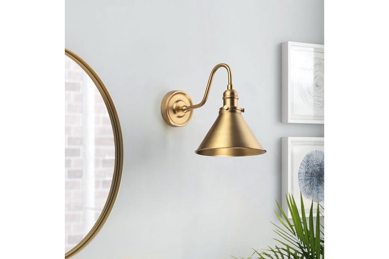 Vägglampa Elstead Lighting Provence Åldrad mässing - Åldrad mässing - Belysning - Inomhusbelysning & lampor - Sänglampa - Sänglampa vägg