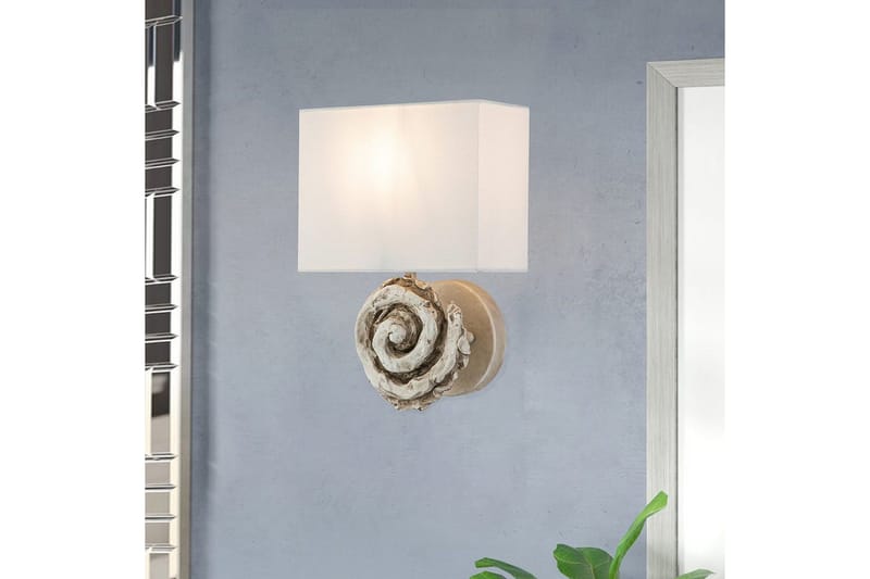 Vägglampa Flambeau Swirl Benvit - Benvit - Belysning - Inomhusbelysning & lampor - Sänglampa - Sänglampa vägg