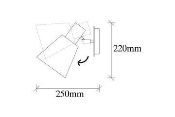 Vägglampa Gullis Triangular Antik - Guld - Belysning - Inomhusbelysning & lampor - Sänglampa - Sänglampa vägg