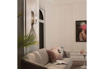 Vägglampa Kichler Kimrose Borstad naturlig mässing - Borstad naturlig mässing - Belysning - Inomhusbelysning & lampor - Sänglampa - Sänglampa vägg