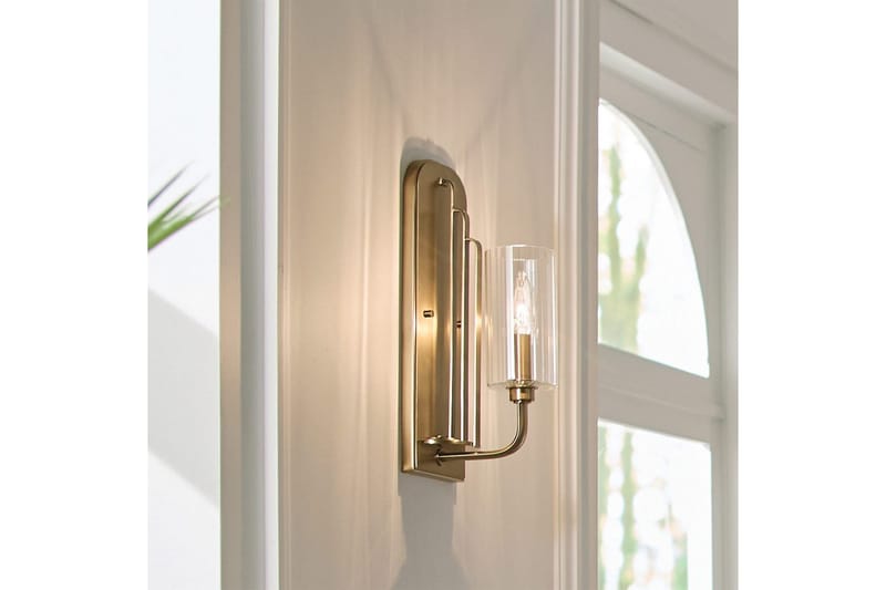 Vägglampa Kichler Kimrose Borstad naturlig mässing - Borstad naturlig mässing - Belysning - Inomhusbelysning & lampor - Sänglampa - Sänglampa vägg