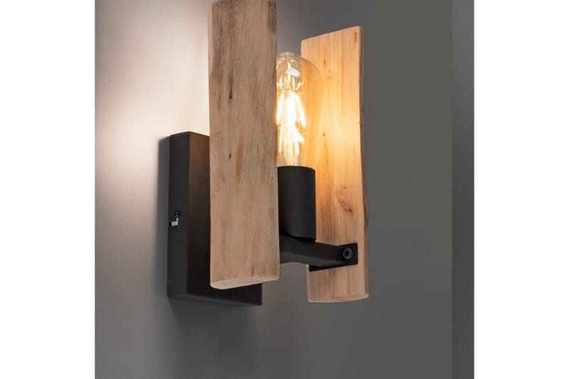 Vägglampa Log - 15x25x17 cm - Belysning - Inomhusbelysning & lampor - Sänglampa - Sänglampa vägg