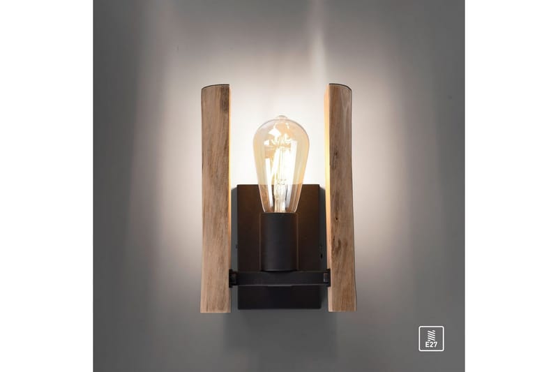 Vägglampa Log - 15x25x17 cm - Belysning - Inomhusbelysning & lampor - Sänglampa - Sänglampa vägg