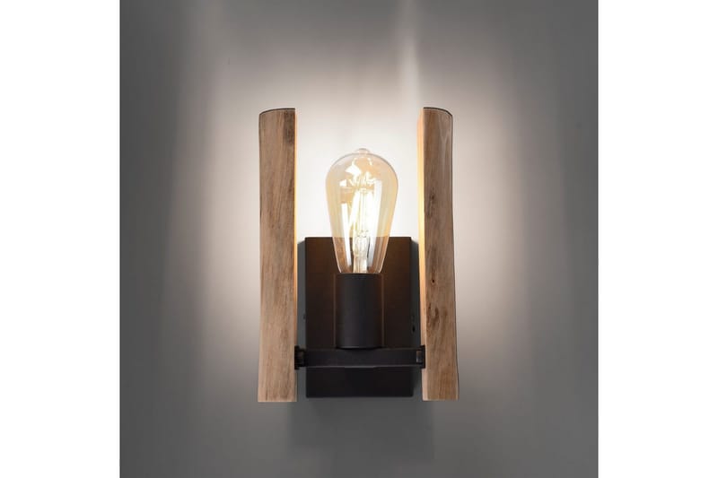 Vägglampa Log - 15x25x17 cm - Belysning - Inomhusbelysning & lampor - Sänglampa - Sänglampa vägg