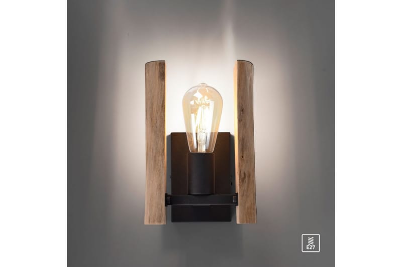 Vägglampa Log - 15x25x17 cm - Belysning - Inomhusbelysning & lampor - Sänglampa - Sänglampa vägg