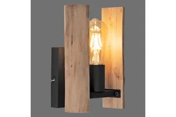 Vägglampa Log - 15x25x17 cm - Belysning - Inomhusbelysning & lampor - Sänglampa - Sänglampa vägg