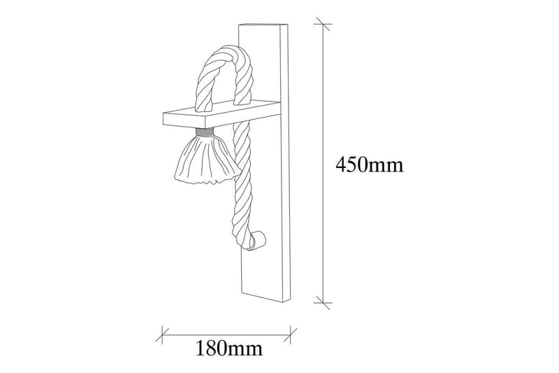 Vägglampa Nirao Trä - Brun - Belysning - Inomhusbelysning & lampor - Sänglampa - Sänglampa vägg