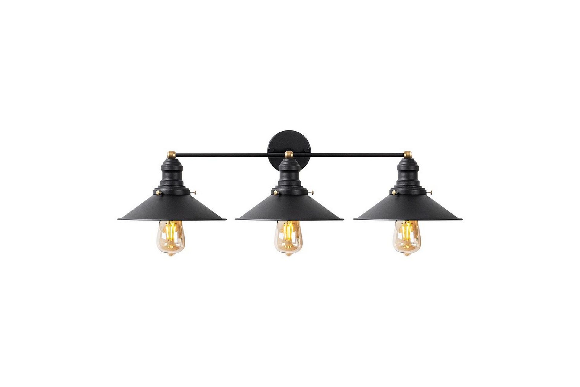 V&auml;gglampa Nolen Svart / Antik - Svart/Antracit