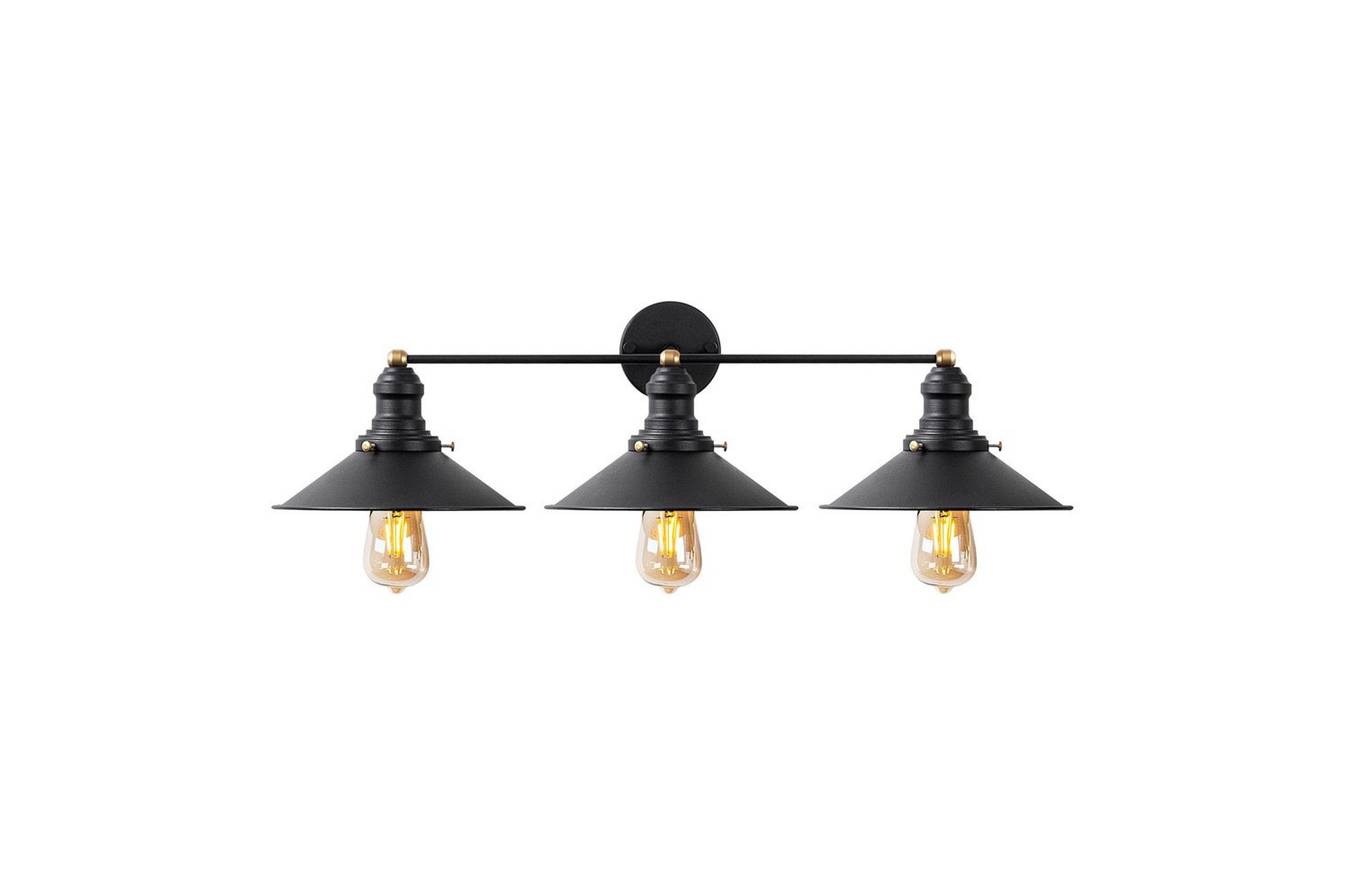 Vägglampa Nolen Svart / Antik - Svart/Antracit