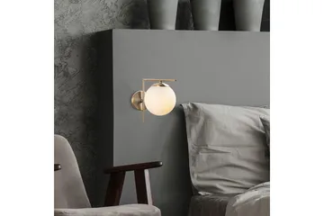 Vägglampa Olan Antik Vit - Vit - Belysning - Inomhusbelysning & lampor - Sänglampa - Sänglampa vägg