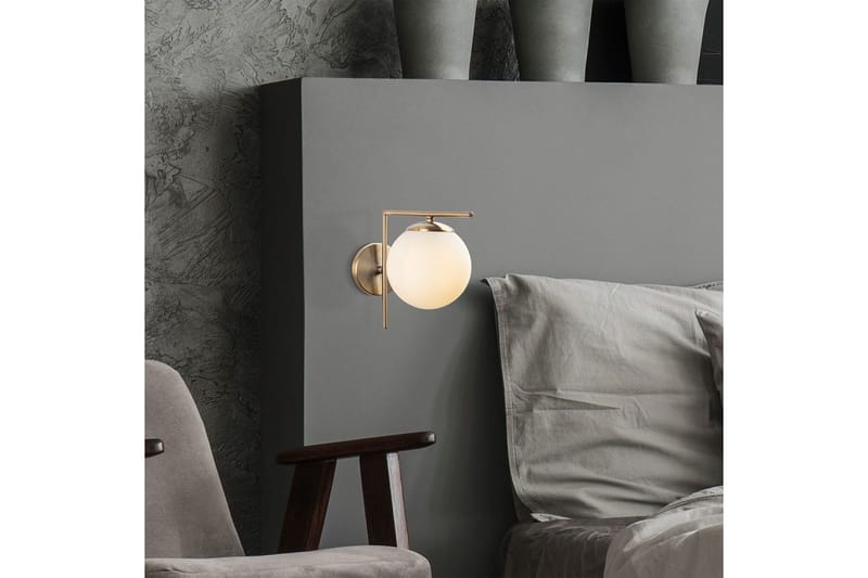 Vägglampa Olan Antik Vit - Vit - Belysning - Inomhusbelysning & lampor - Sänglampa - Sänglampa vägg