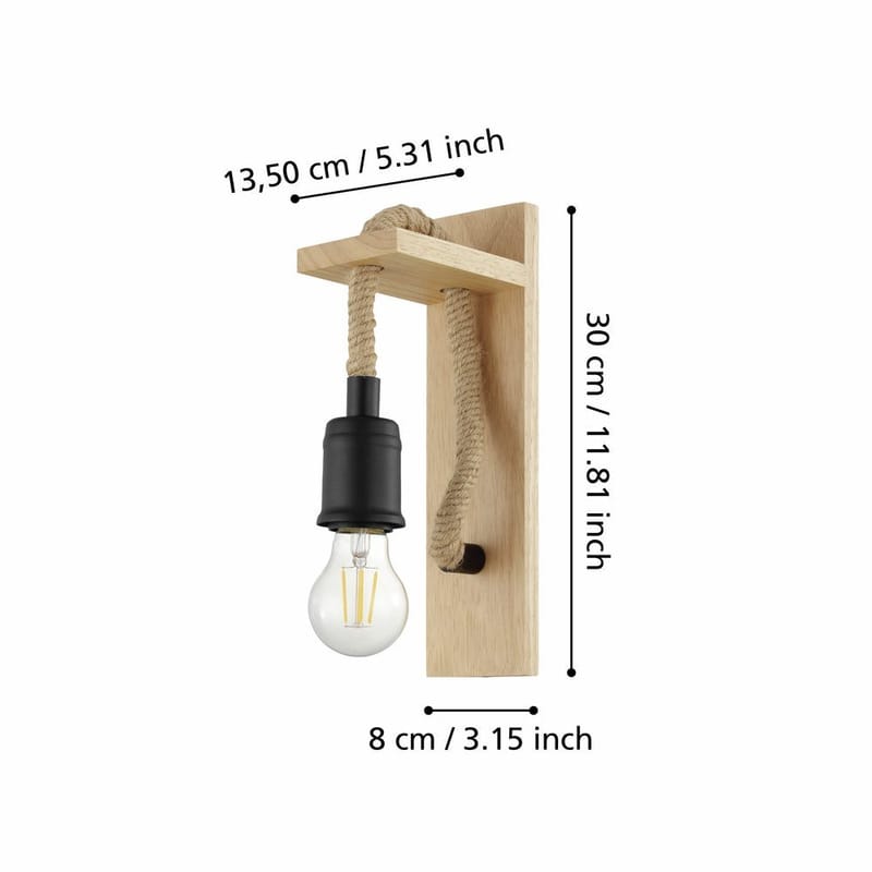 Vägglampa Rampside - 8 cm - Belysning - Inomhusbelysning & lampor - Sänglampa - Sänglampa vägg